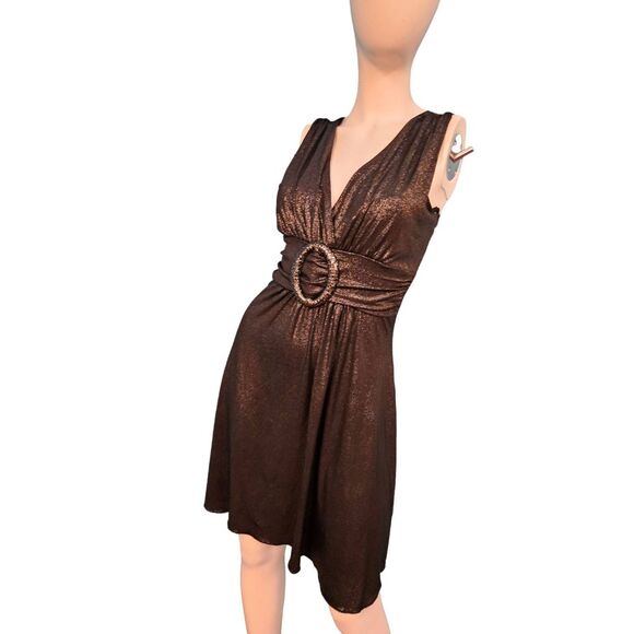 MKM Designs Black Shimmery Dress Sexy LBD Special Occasion Wedding Formal M - Picture 3 of 8